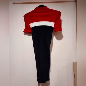 Forever 21 Red And Black Knit Dress